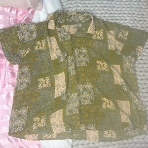 Earthbound Funky Floral Button Down